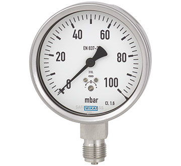 Models 632.50, 633.50 Capsule Pressure Gauges, Stainless Steel Series